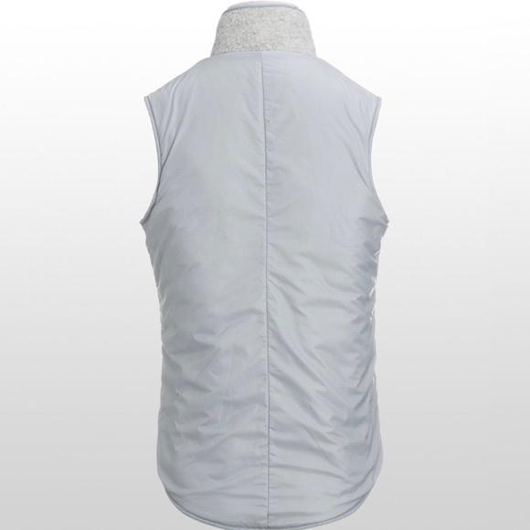Smartwool Anchor Line Reversible Sherpa Vest Storm Gray Wool Fleece Nylon Small - Picture 2 of 16